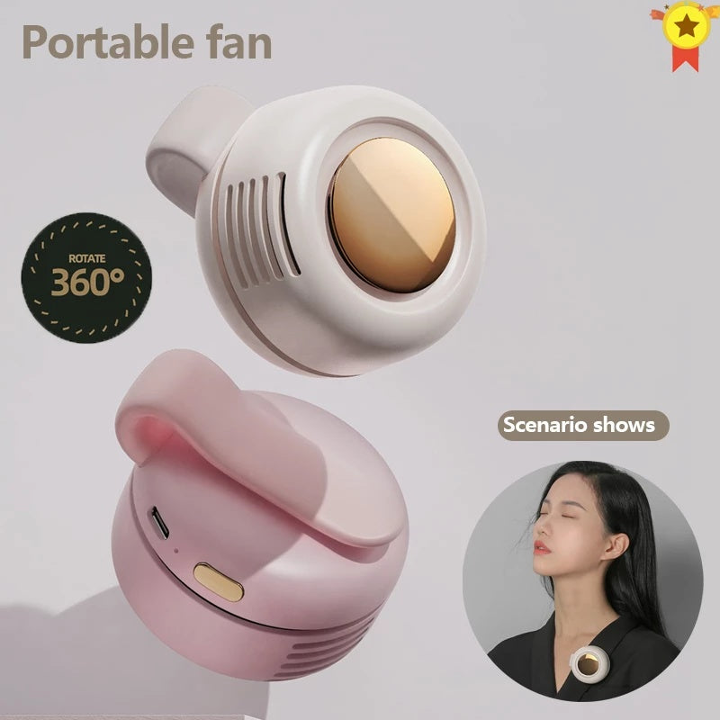 Mini Clip Fan Hanging Waist Neck Fan Girl Electric Air Cooling