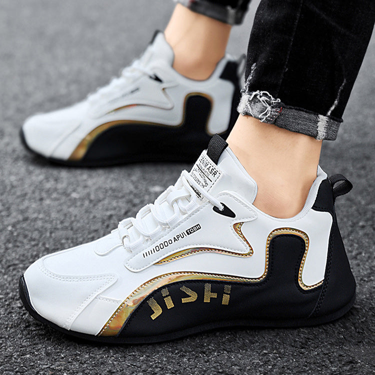 Fashionable Colorblock Lace-up Sneakers