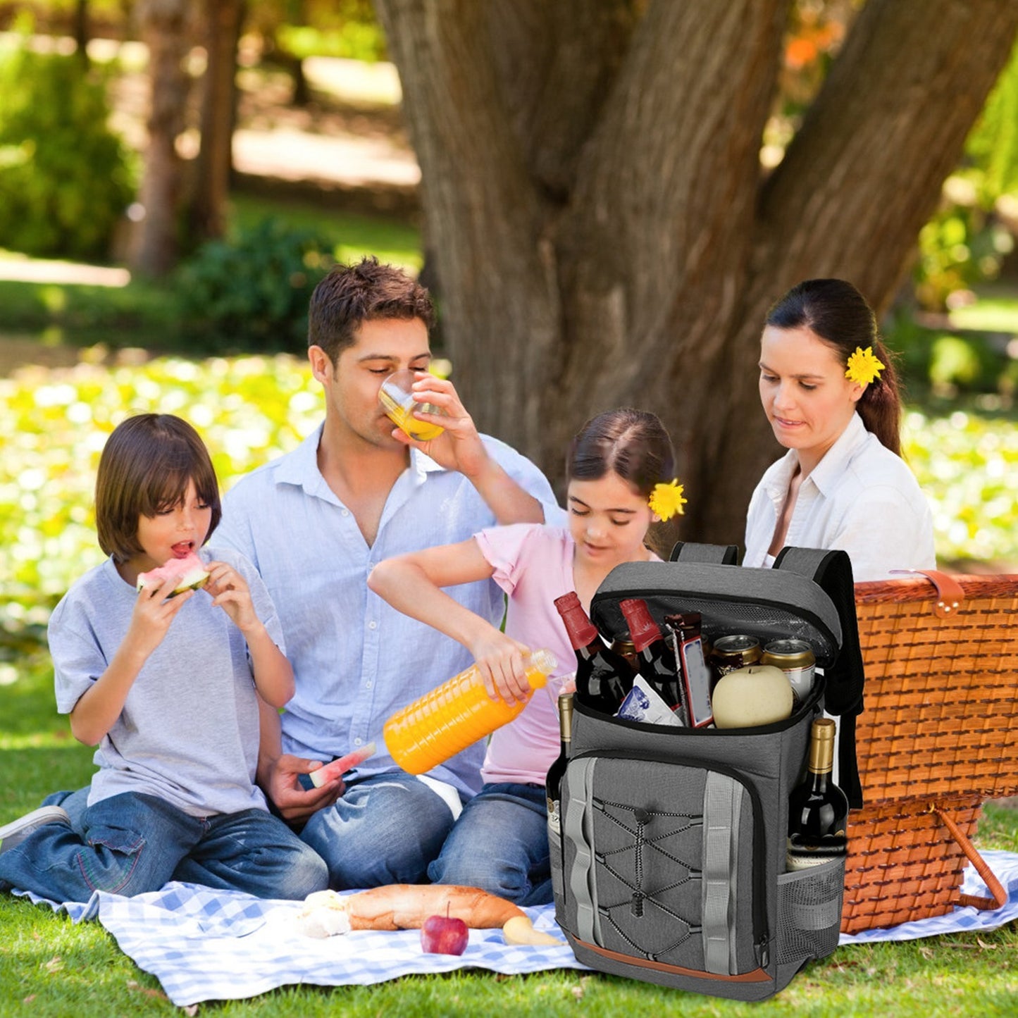 Grey-Black Options 1Pc Cooler Backpack
