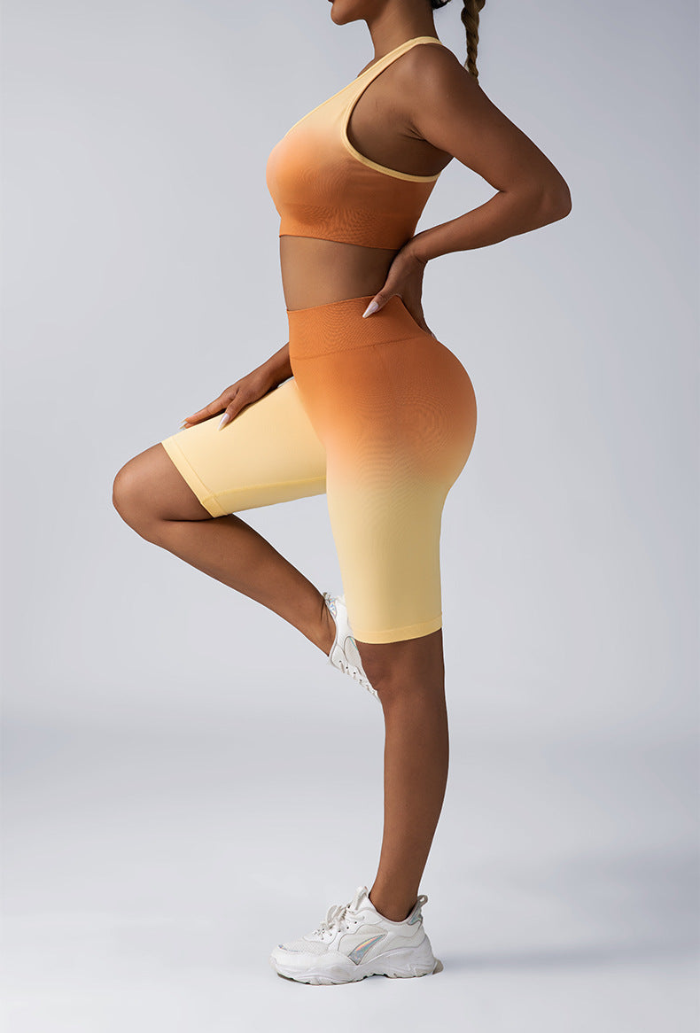 Workout Sets For Women 2 Piece Seamless Crop Tank High Waist Shorts