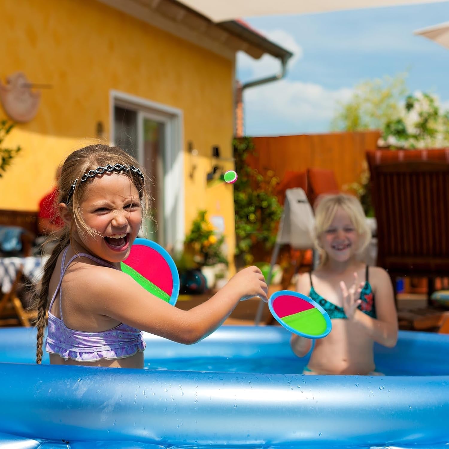 Toss and Catch Ball Set Beach Pool Toys for Kids Toddler Classic Outdoor Yard Camping Games Toys for 3 4 5 6 7 8 Year Old Boys Girls Birthday Gift