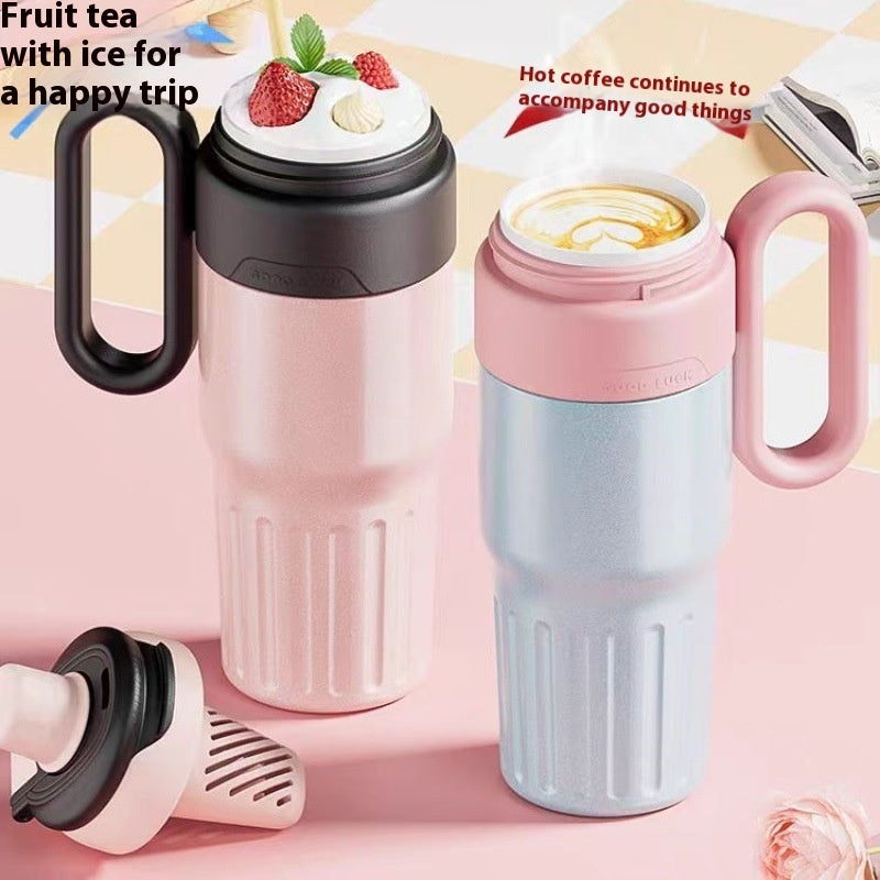 780ml Gradient Double Drink Thermal Cup Stainless Steel With Lid