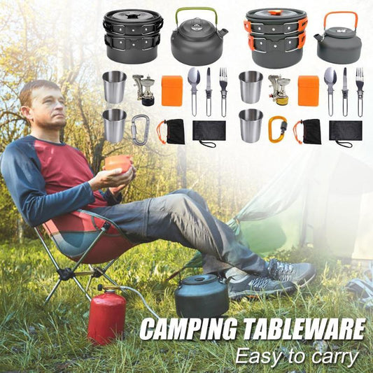 Camping Cookware Kit Outdoor Cooking Set Aluminum Equipment