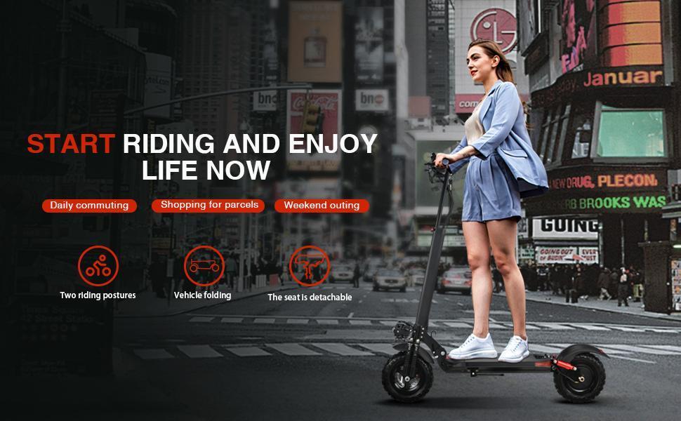 Long-lasting 800-watt Foldable High-power Electric Scooter