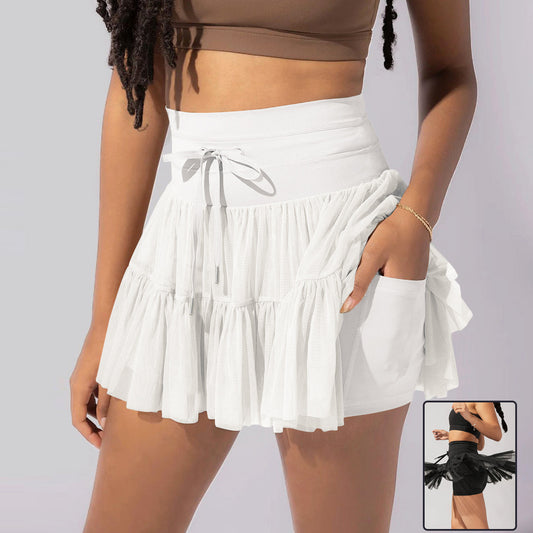 High Waist Dress Lace-up Sports Skirt