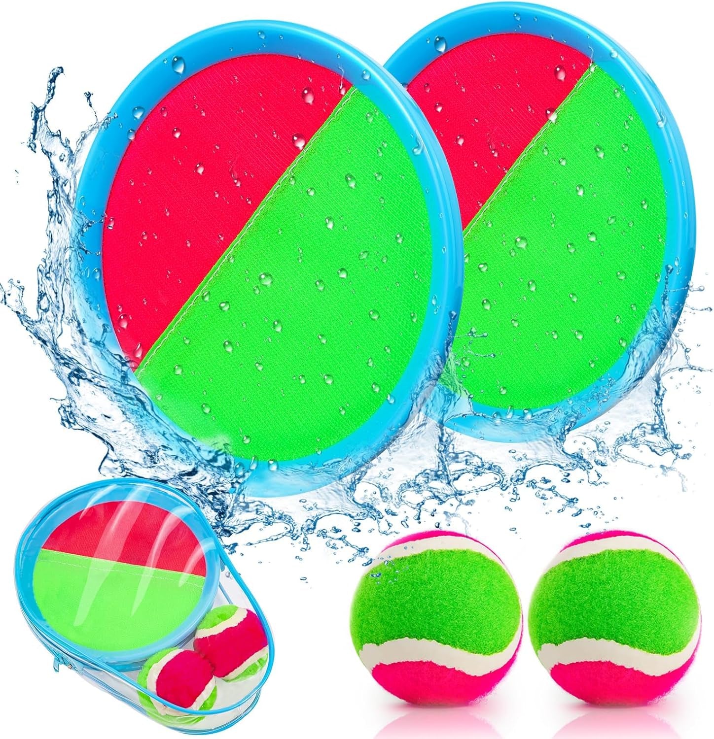 Toss and Catch Ball Set Beach Pool Toys for Kids Toddler Classic Outdoor Yard Camping Games Toys for 3 4 5 6 7 8 Year Old Boys Girls Birthday Gift