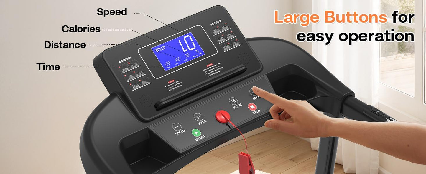 Composite Shock-absorbing Treadmill With Extended Handrails