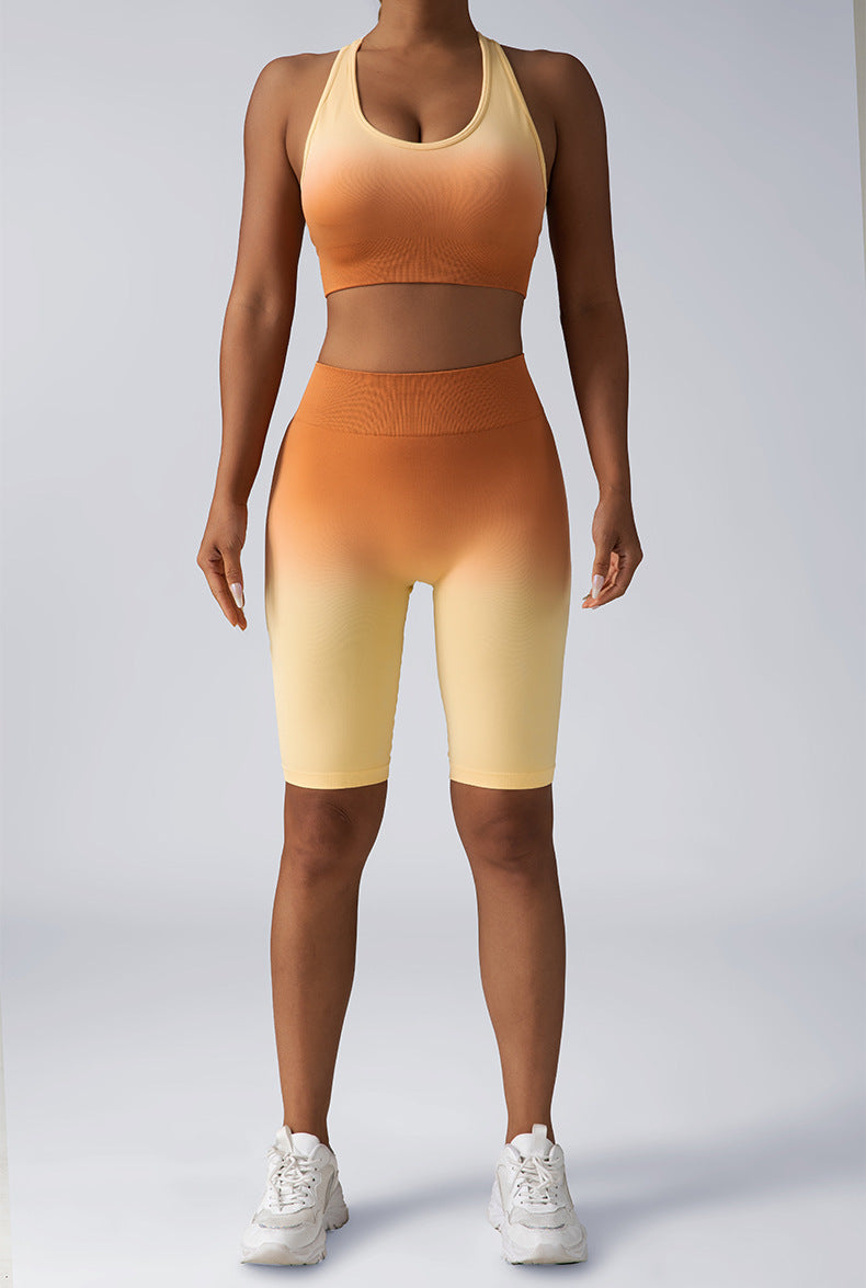 Workout Sets For Women 2 Piece Seamless Crop Tank High Waist Shorts