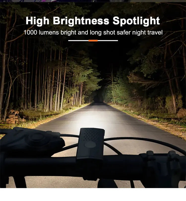 Waterproof MTB Bike USB rechargable LED light set