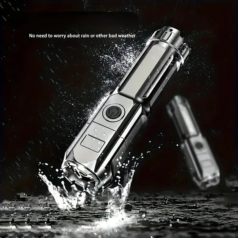LED Rechargeable Zoom Flashlight – Waterproof, Ultra Bright for Camping & Emergency