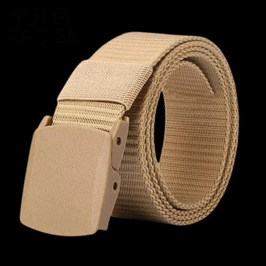 Automatic Buckle Nylon Belt, Fashionable MEN'S Canvas Outdoor Belt.