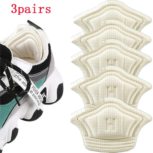 3pair/6pcs Insoles Patch Heel Pads for Sport Shoes Back Sticker Adjustable Size Antiwear Feet Pad Cushion Insert Insole Grips