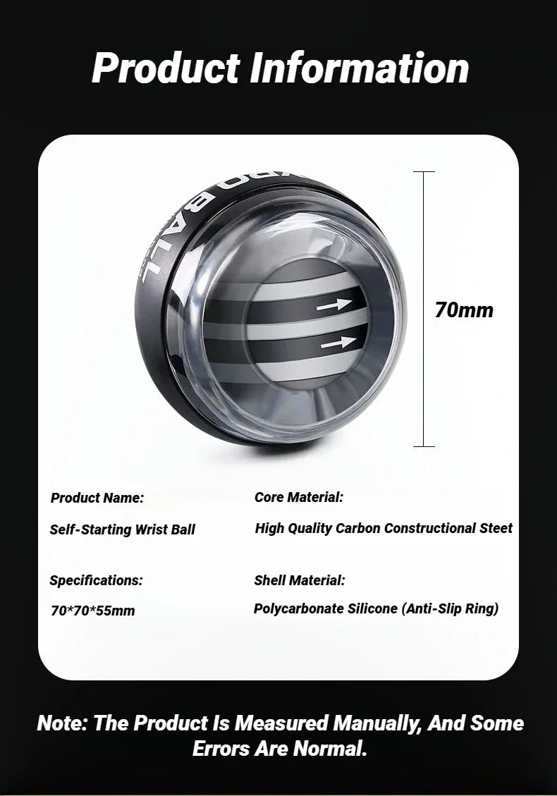 Gyroball Powerball Forearm Exerciser Muscle Fitness Equipment Gyroscope Power Ball Gyro Wrist Booster Trainer Hand Exercise