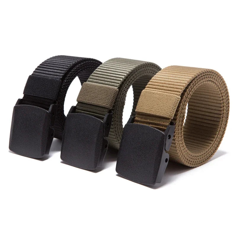 Automatic Buckle Nylon Belt, Fashionable MEN'S Canvas Outdoor Belt.