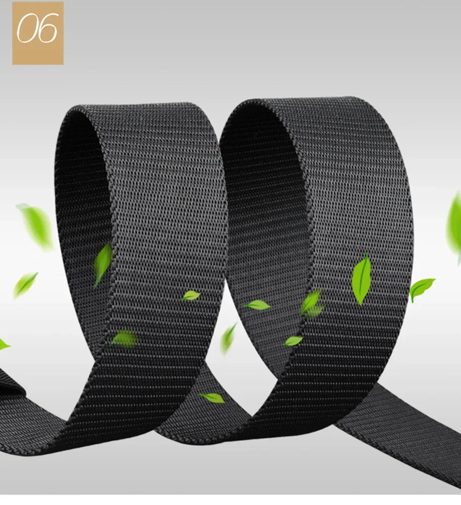 Automatic Buckle Nylon Belt, Fashionable MEN'S Canvas Outdoor Belt.