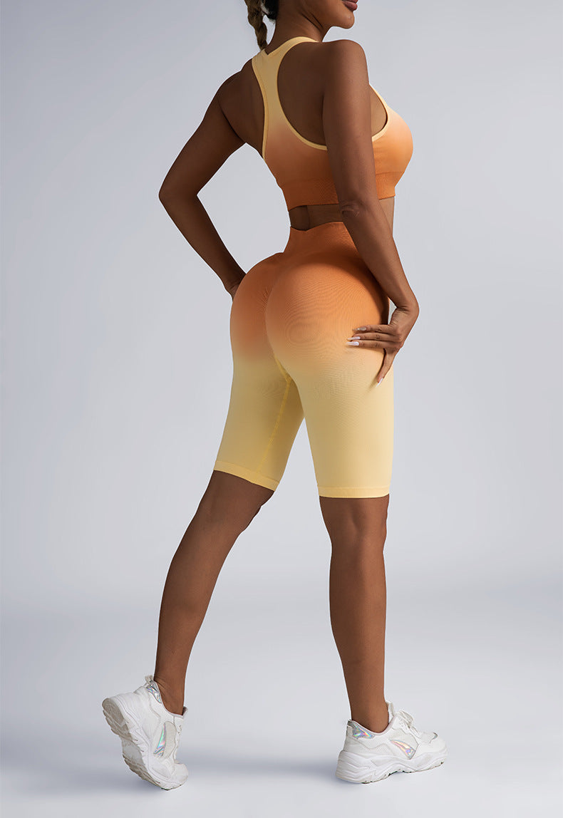 Workout Sets For Women 2 Piece Seamless Crop Tank High Waist Shorts