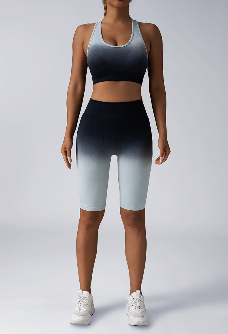 Workout Sets For Women 2 Piece Seamless Crop Tank High Waist Shorts