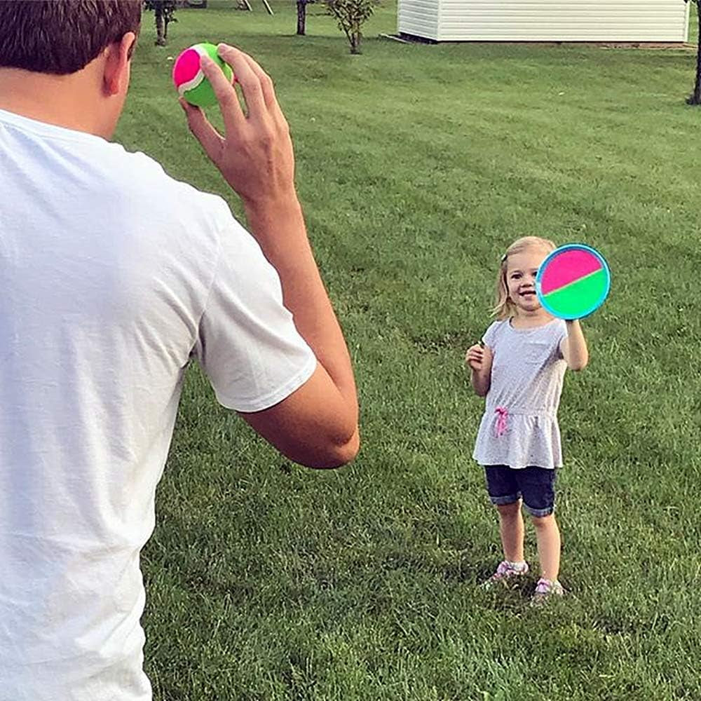 Toss and Catch Ball Set Beach Pool Toys for Kids Toddler Classic Outdoor Yard Camping Games Toys for 3 4 5 6 7 8 Year Old Boys Girls Birthday Gift