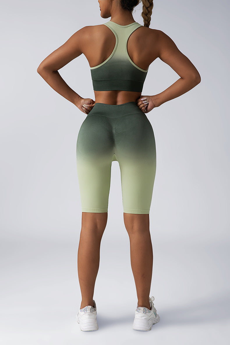 Workout Sets For Women 2 Piece Seamless Crop Tank High Waist Shorts