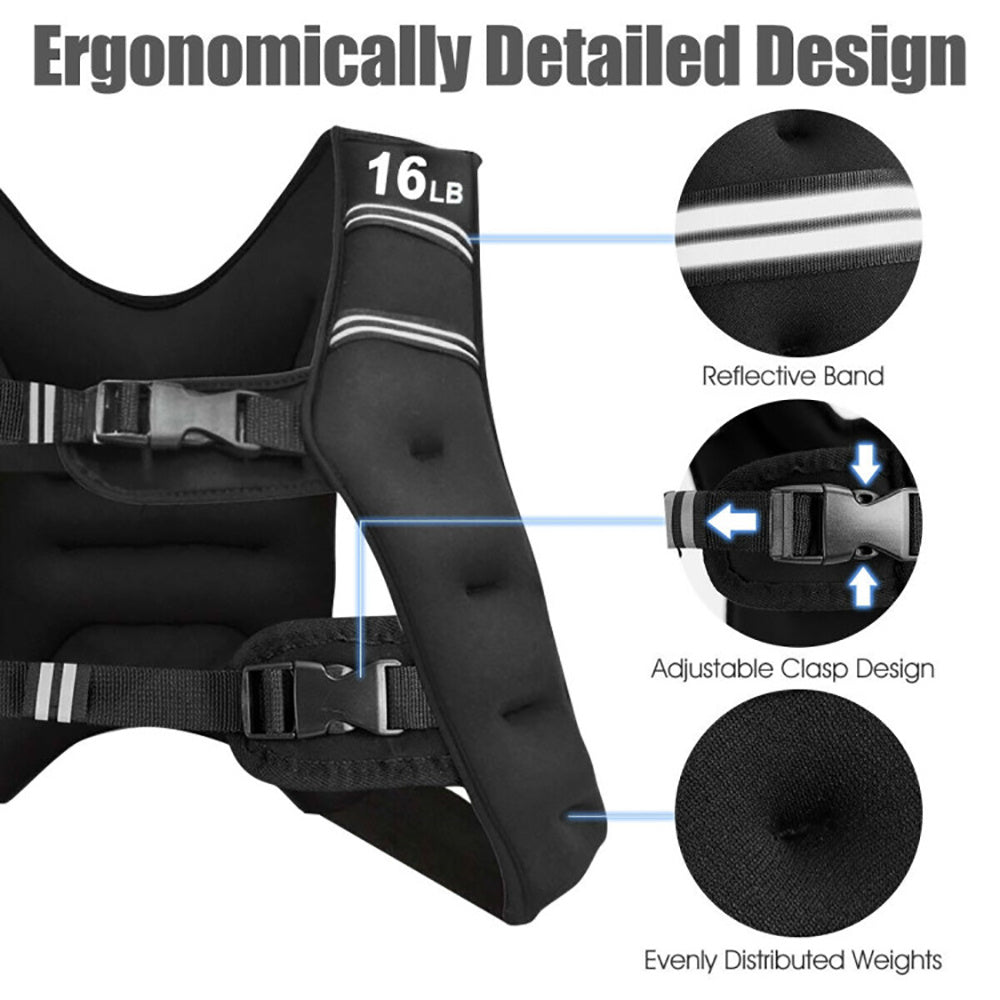 Training Weight Vest Workout Equipment With Adjustable Buckles And Mesh Bag