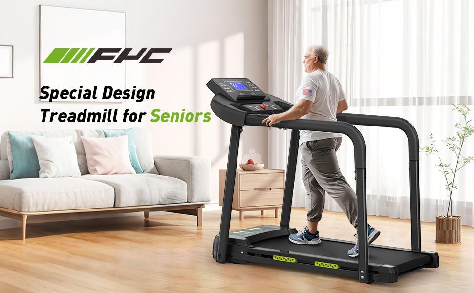 Composite Shock-absorbing Treadmill With Extended Handrails