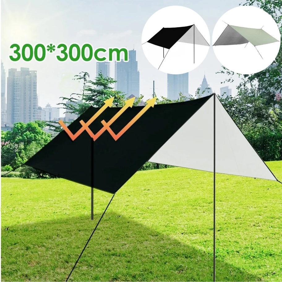 3x3 M Tarpaulin Waterproof Camping Tarp Shelter Tent