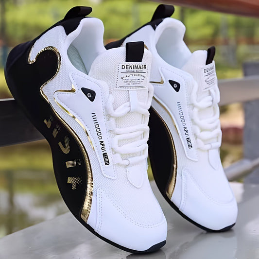 Fashionable Colorblock Lace-up Sneakers