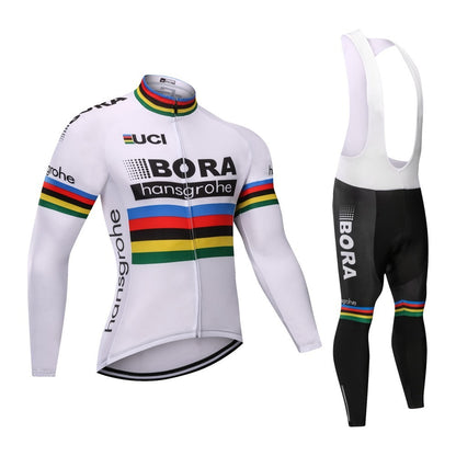 Cycling wear long-sleeved suit thin section plus velvet