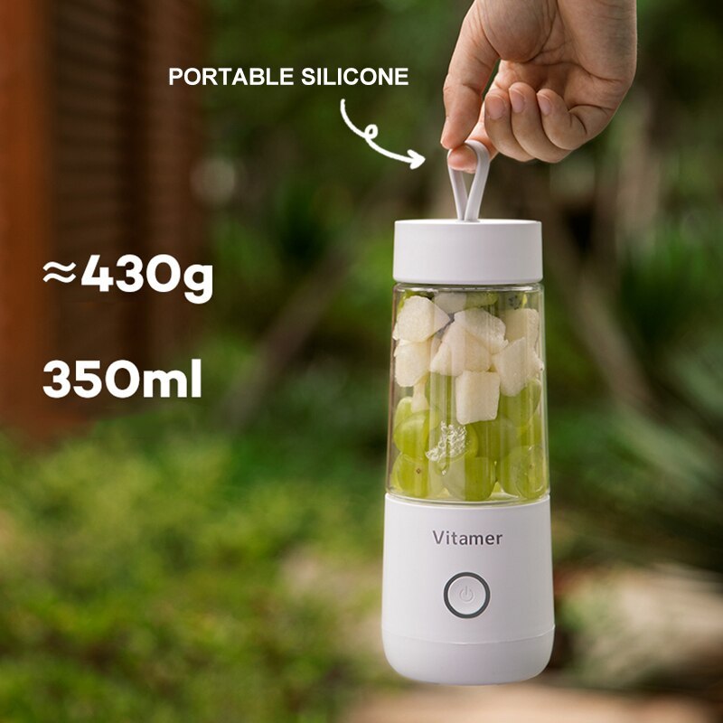 350ml Portable Blender Juicer Electric USB Rechargeable Mixer Smoothie