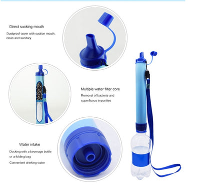 Water Filters Straw Hiking Camping Outdoor