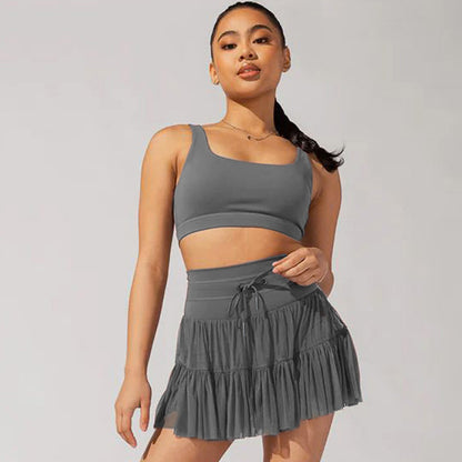 High Waist Dress Lace-up Sports Skirt