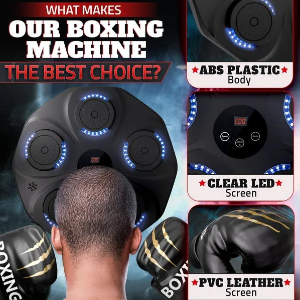 Boxing Machine For Adults Durable Wall Mounted Bluetooth Music Punching Machine