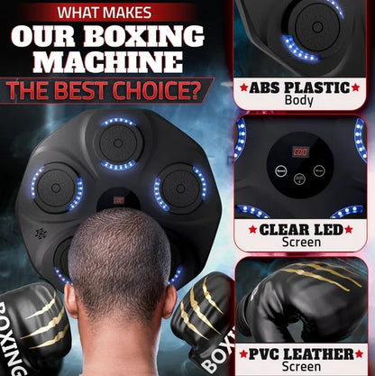 Boxing Machine For Adults Durable Wall Mounted Bluetooth Music Punching Machine