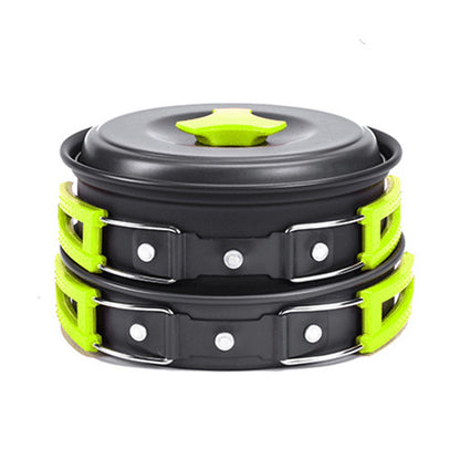 Camping Cookware Kit Outdoor Cooking Set Aluminum Equipment