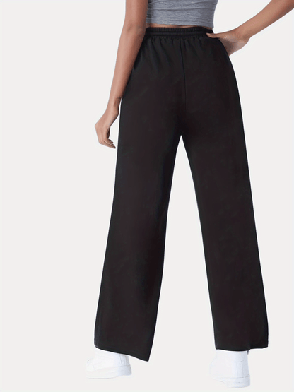 Comfortable High-Waisted Drawstring Sweatpants - Women's Fashion Clothing - Elastic Loose Fit, Long Length, Casual Style, Soft Fabric, Perfect for Daily Wear