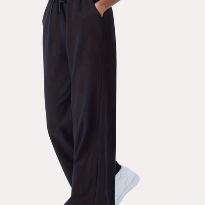Comfortable High-Waisted Drawstring Sweatpants - Women's Fashion Clothing - Elastic Loose Fit, Long Length, Casual Style, Soft Fabric, Perfect for Daily Wear