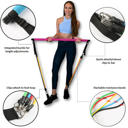 Portable Gym Fitness Yoga Pilates Bar