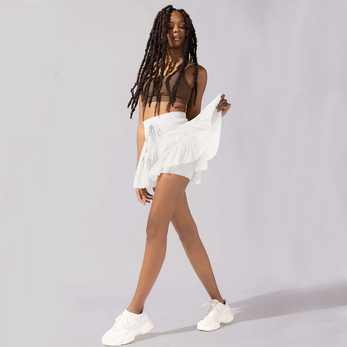 High Waist Dress Lace-up Sports Skirt