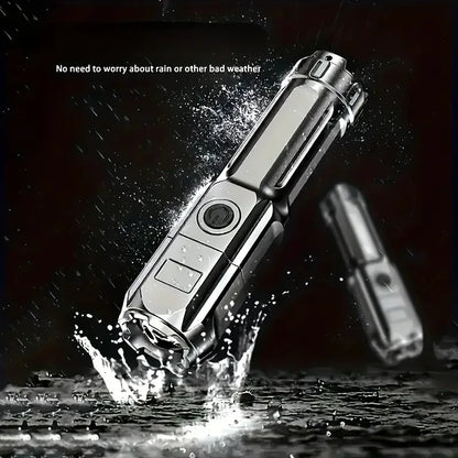 LED Rechargeable Zoom Flashlight – Waterproof, Ultra Bright for Camping & Emergency