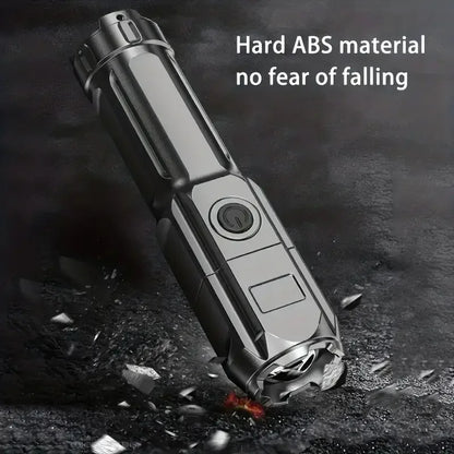 LED Rechargeable Zoom Flashlight – Waterproof, Ultra Bright for Camping & Emergency