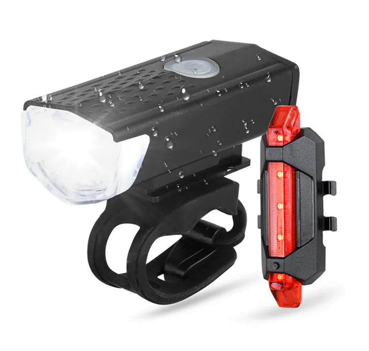 Waterproof MTB Bike USB rechargable LED light set
