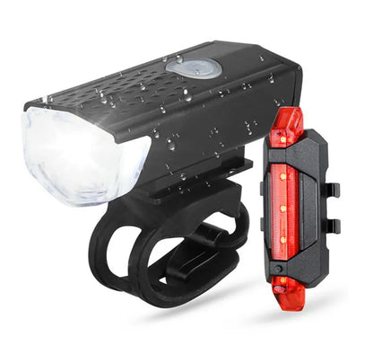 Waterproof MTB Bike USB rechargable LED light set