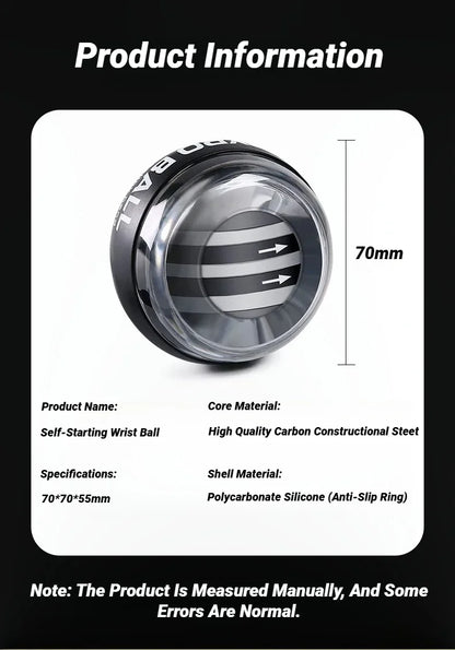 Gyroball Powerball Forearm Exerciser Muscle Fitness Equipment Gyroscope Power Ball Gyro Wrist Booster Trainer Hand Exercise
