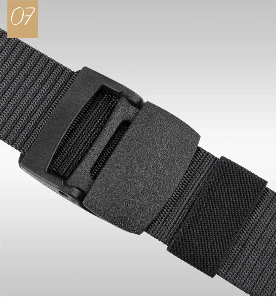 Automatic Buckle Nylon Belt, Fashionable MEN'S Canvas Outdoor Belt.