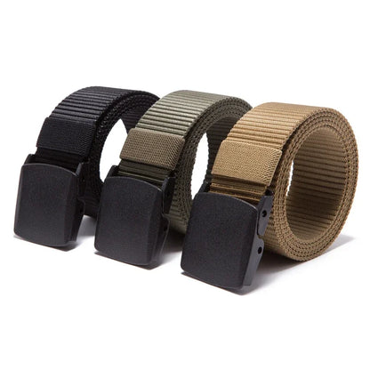 Automatic Buckle Nylon Belt, Fashionable MEN'S Canvas Outdoor Belt.