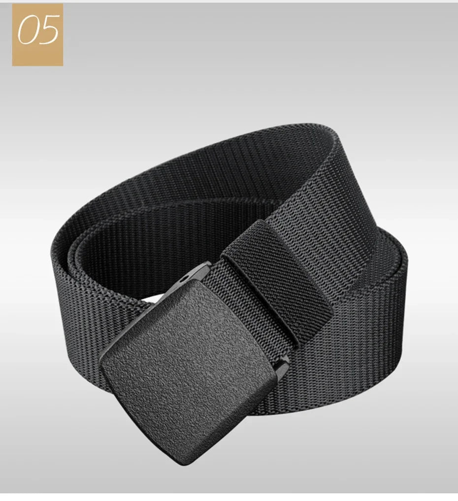 Automatic Buckle Nylon Belt, Fashionable MEN'S Canvas Outdoor Belt.