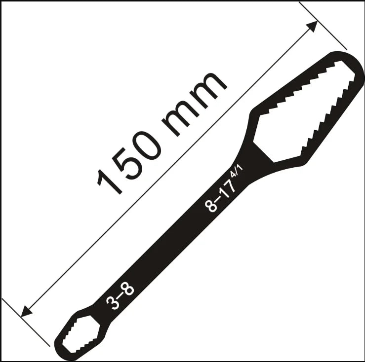 3-17mm Universal, Self-tightening Torx wrench