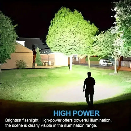 Tactical Super Bright LED USB Quad-Lighting Mode Flashlight