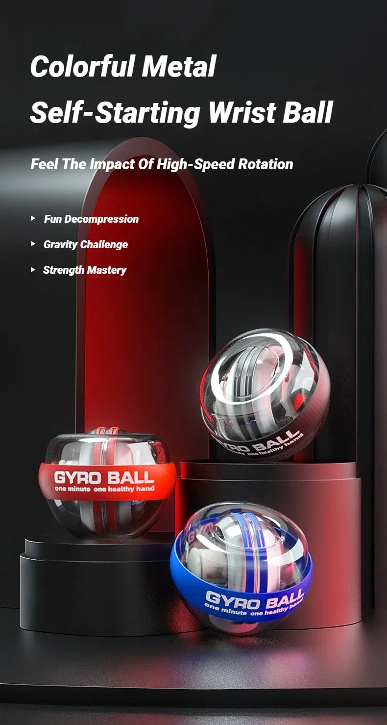 Gyroball Powerball Forearm Exerciser Muscle Fitness Equipment Gyroscope Power Ball Gyro Wrist Booster Trainer Hand Exercise