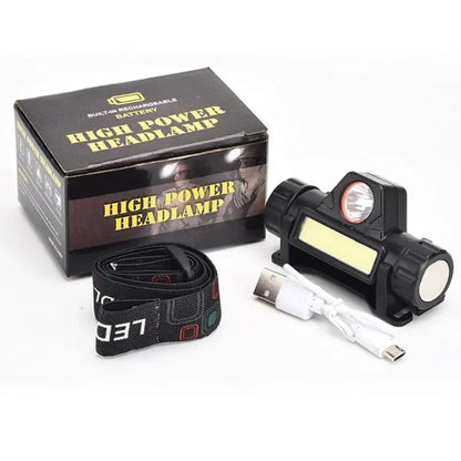 LED USB Headlamp - Rechargeable & Waterproof